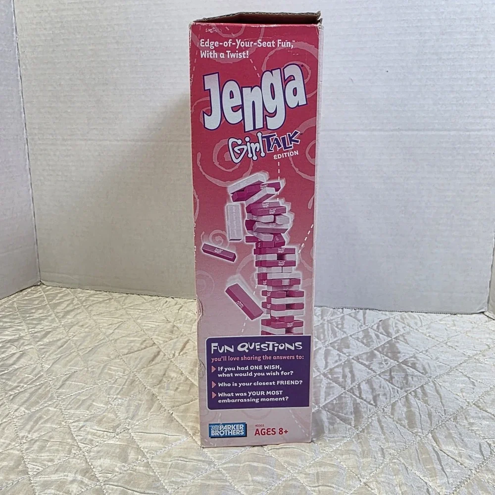 Jenga Girl Talk Edition 2007 ToysRUs Exclusive Parker Brothers Hasbro Board Game